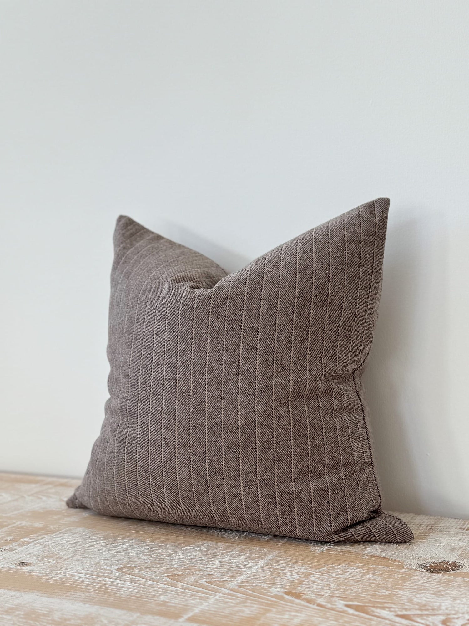 Eva Taupe Stripe Cushion