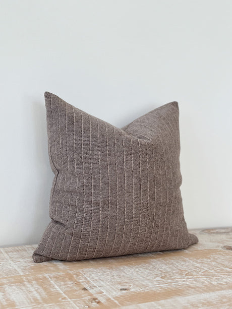 Eva Taupe Stripe Cushion