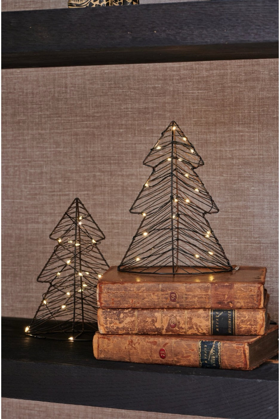 Woven Winter Tree 20cm (Brown) (Battery)
