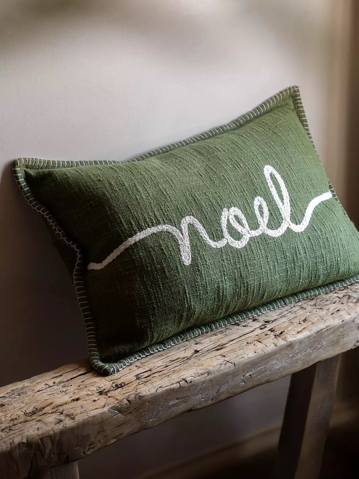 Noel Script Christmas Cushion 30X50cm
