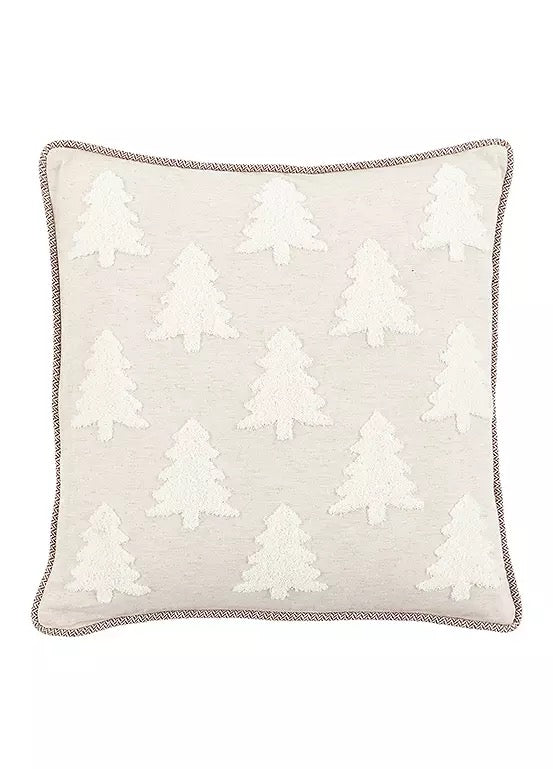 WOODLAND EMBROIDERED TREE CUSHION