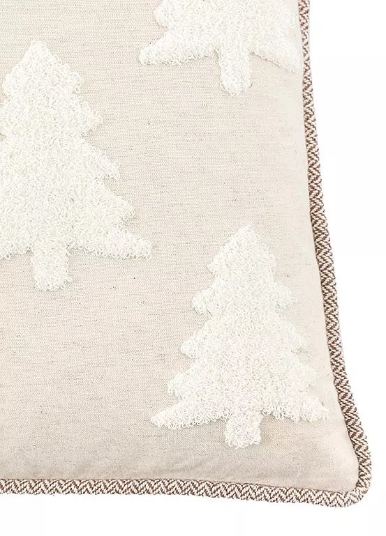 WOODLAND EMBROIDERED TREE CUSHION