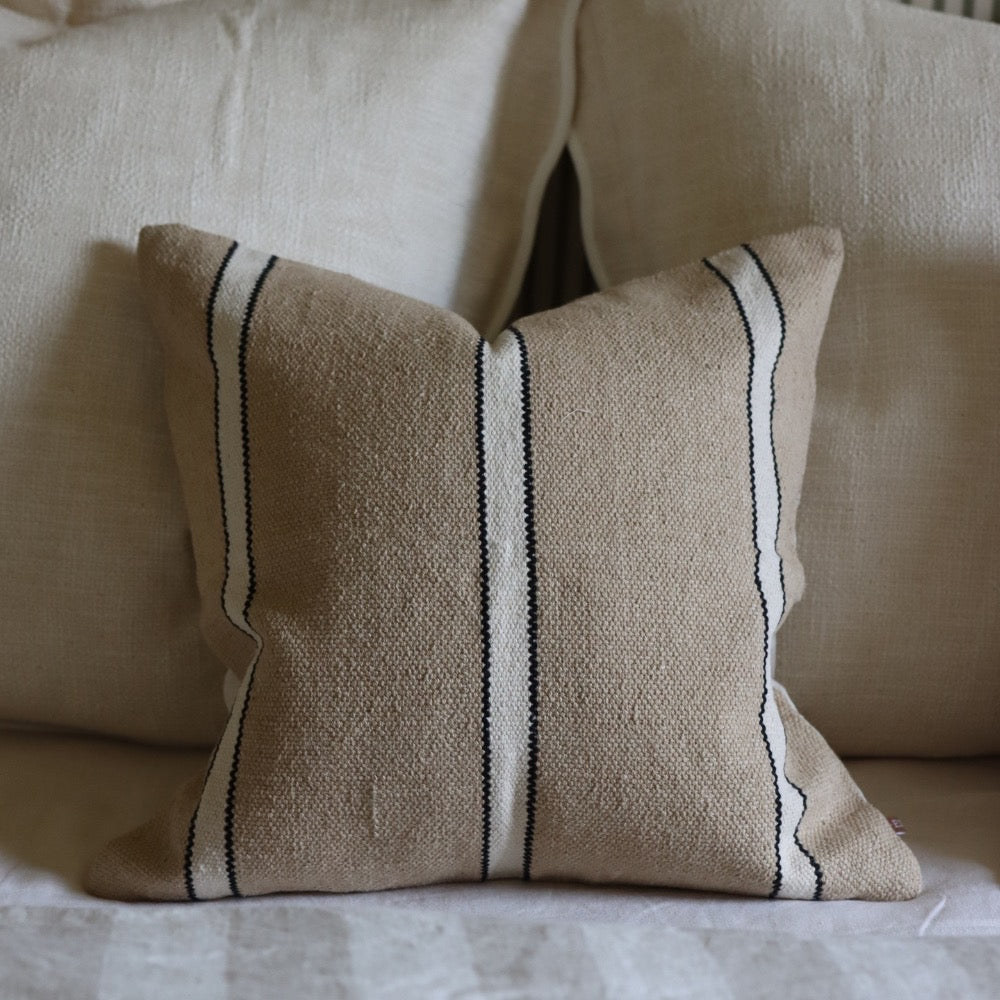 India Beige, Black & Cream Cushion 2 sizes