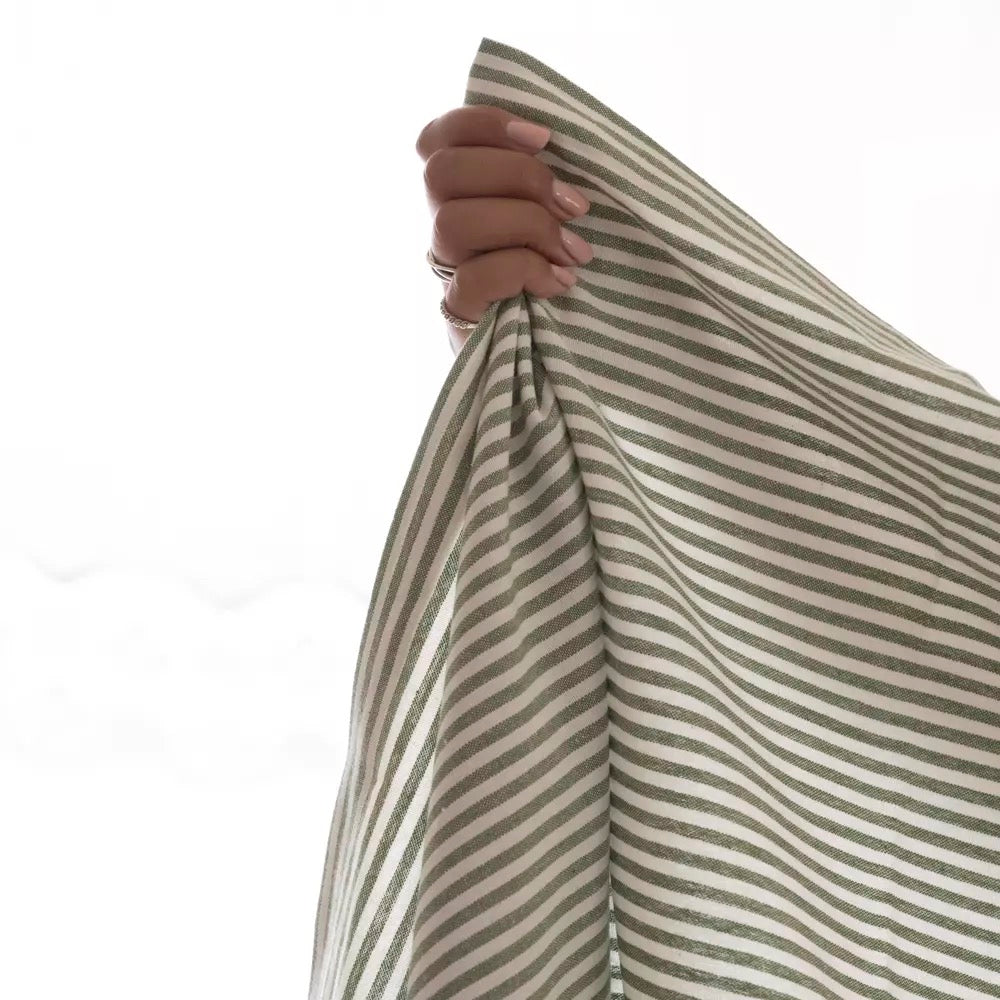 Striped Tablecloth Lipstick Pink or moss green