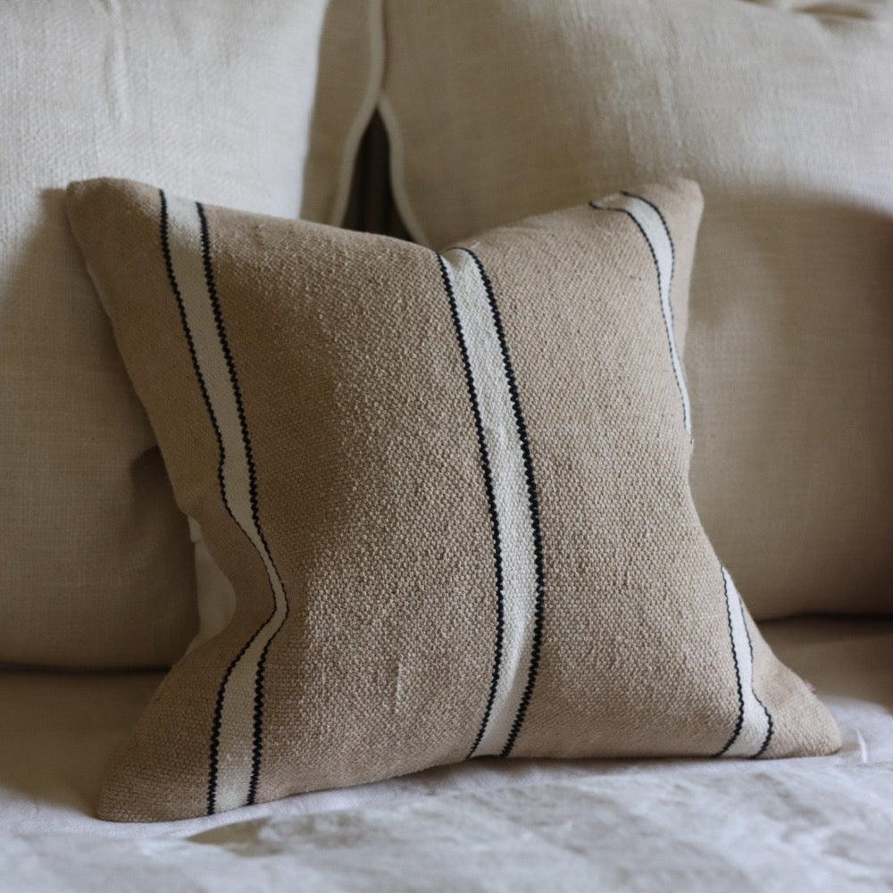 India Beige, Black & Cream Cushion 2 sizes