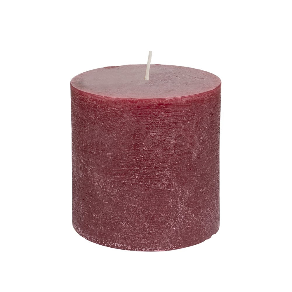 Rustic Pillar Candle Plum - 3 sizes