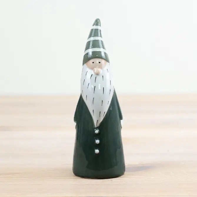 Green Santa Ornament, 2 sizes