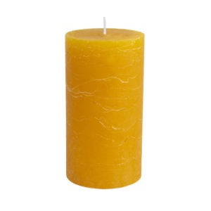 Rustic Pillar Candle Ochre - 3 Sizes