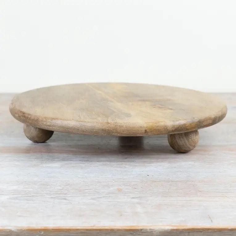 Wooden Candle Plate Holder, 2 Sizes
