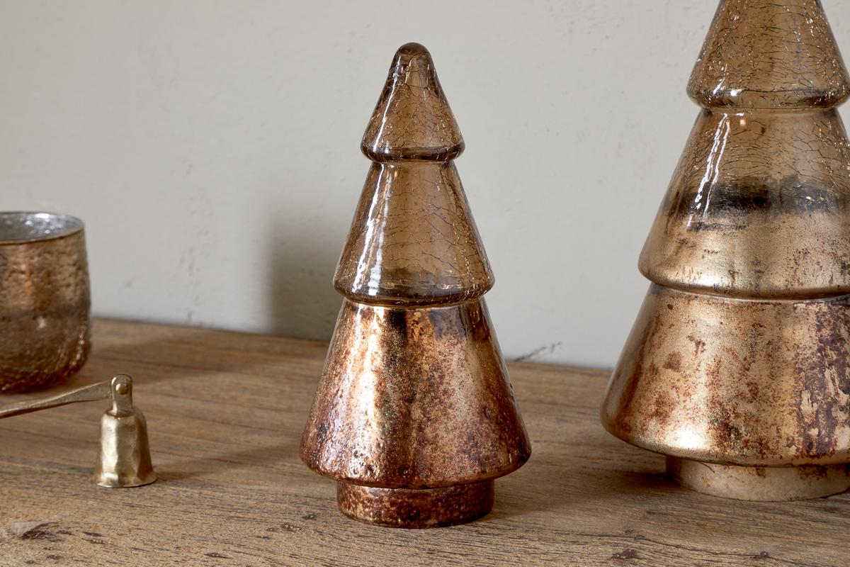 Nkuku - Konara Glass Tree - Gold Crackle - 2 Sizes