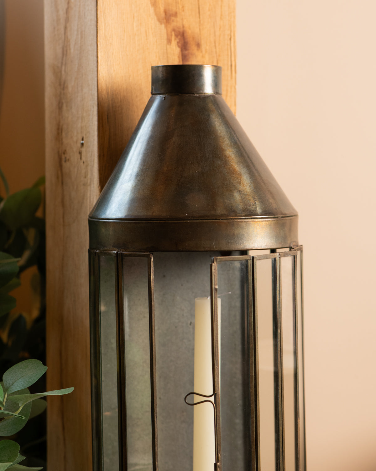 Antique Brass Wall Lantern