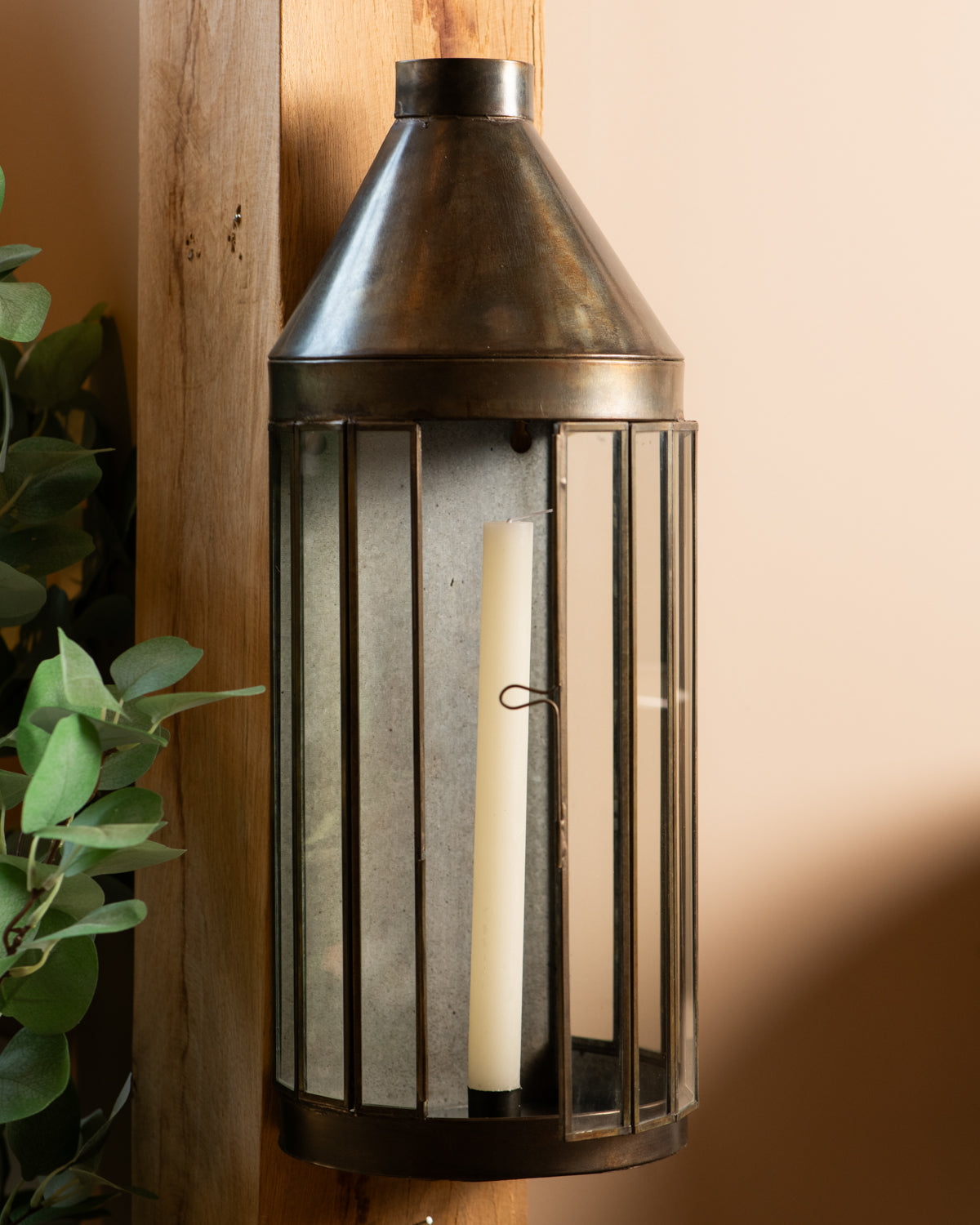 Antique Brass Wall Lantern