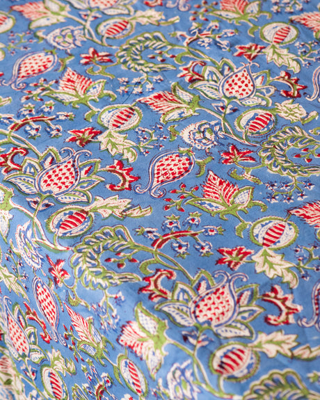 CHAMKEE Cotton Hand Block Printed Tablecloth