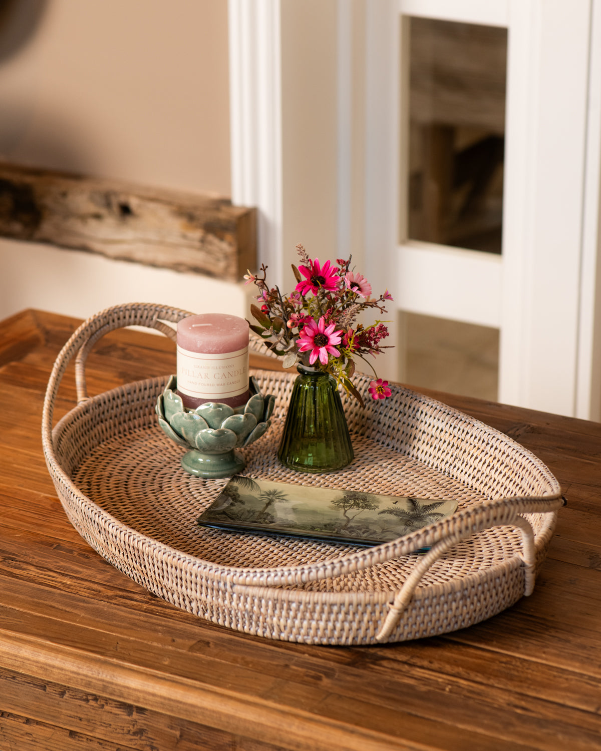 RATTAN CHRISTMAS TRAY