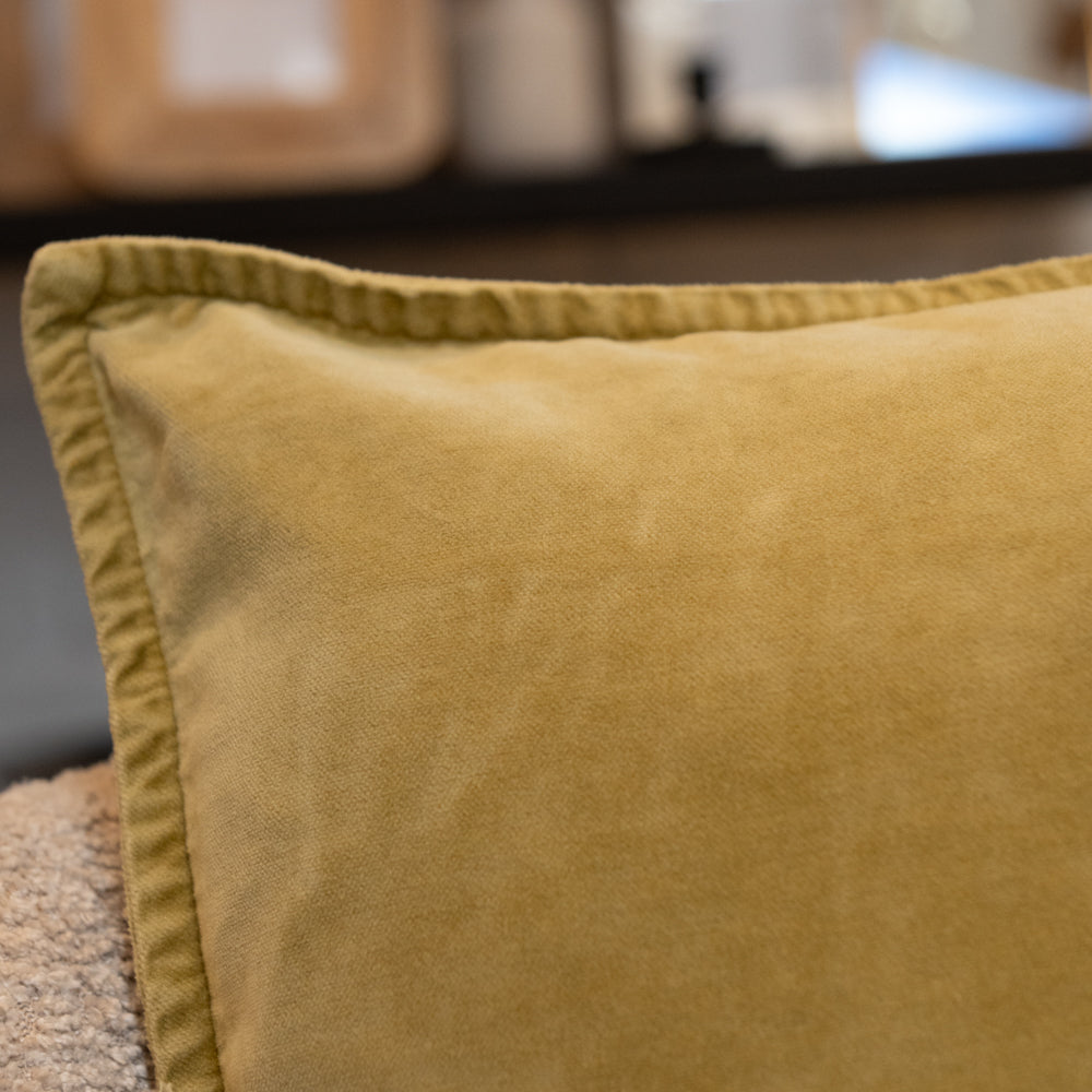 FALL LEAF VELVET STONEWASHED CUSHION