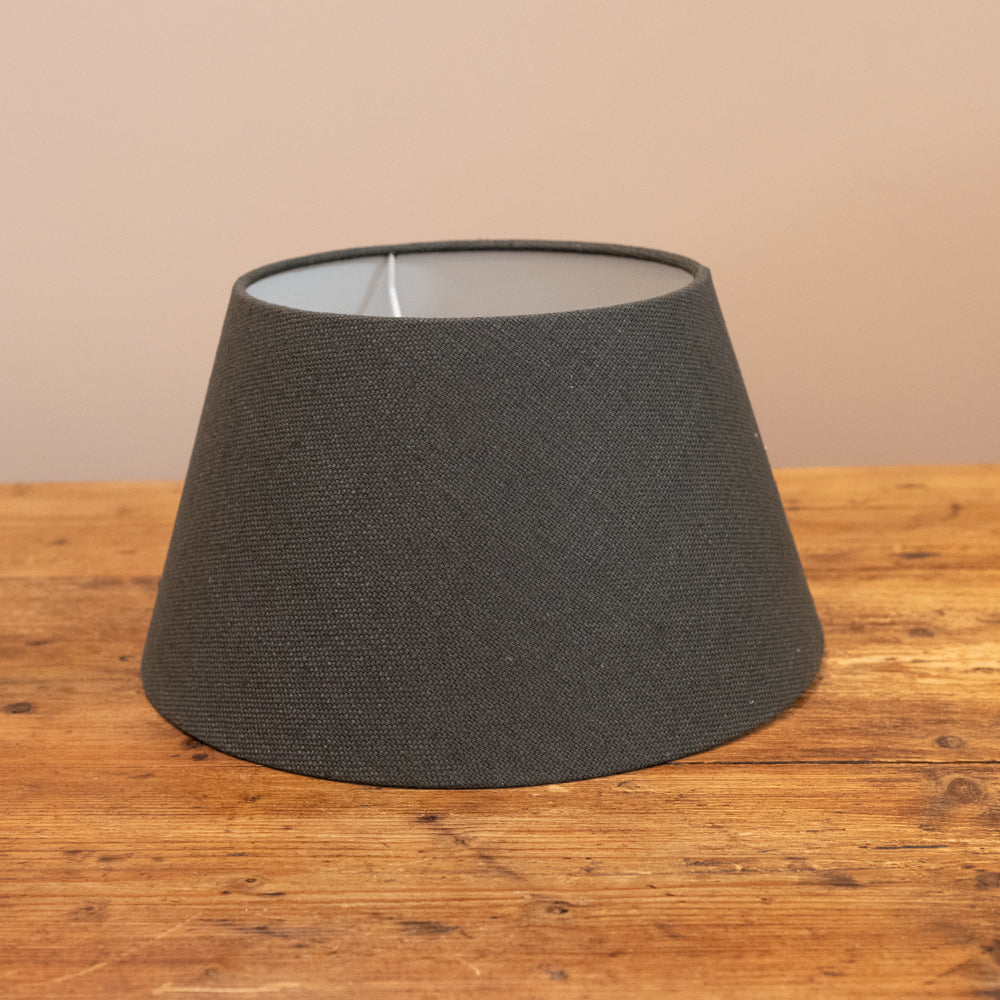Grey Charcoal Natural Linen Empire Shade