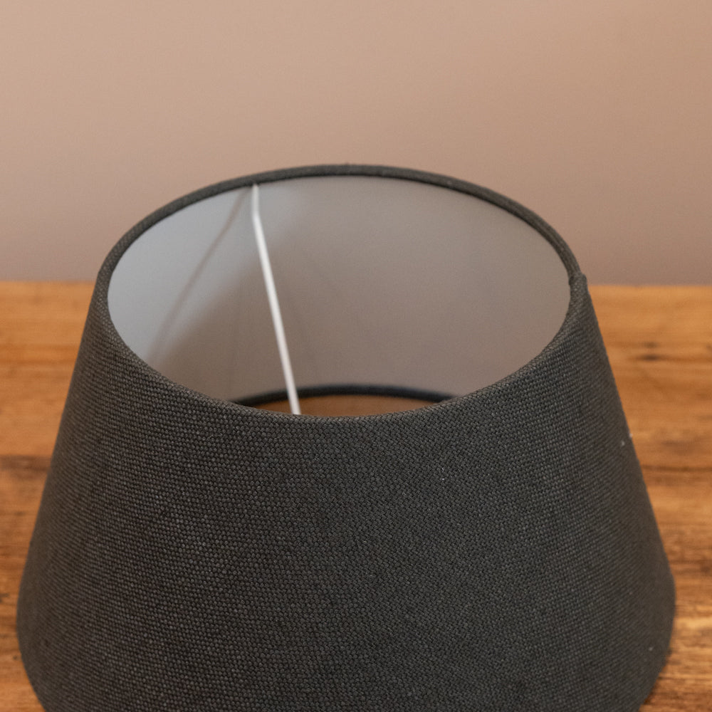 Grey Charcoal Natural Linen Empire Shade