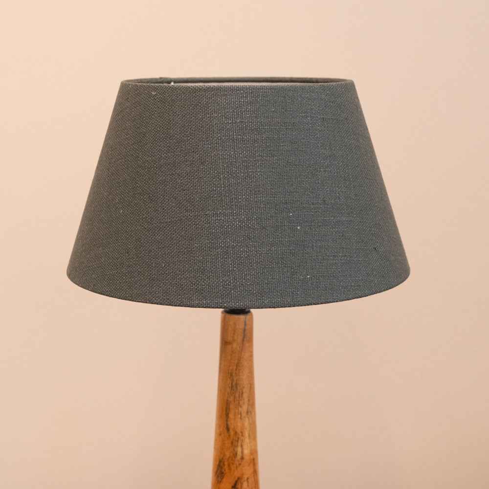 Grey Charcoal Natural Linen Empire Shade