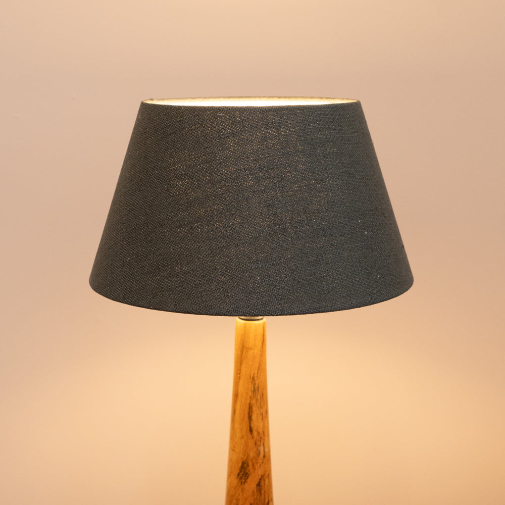 Grey Charcoal Natural Linen Empire Shade