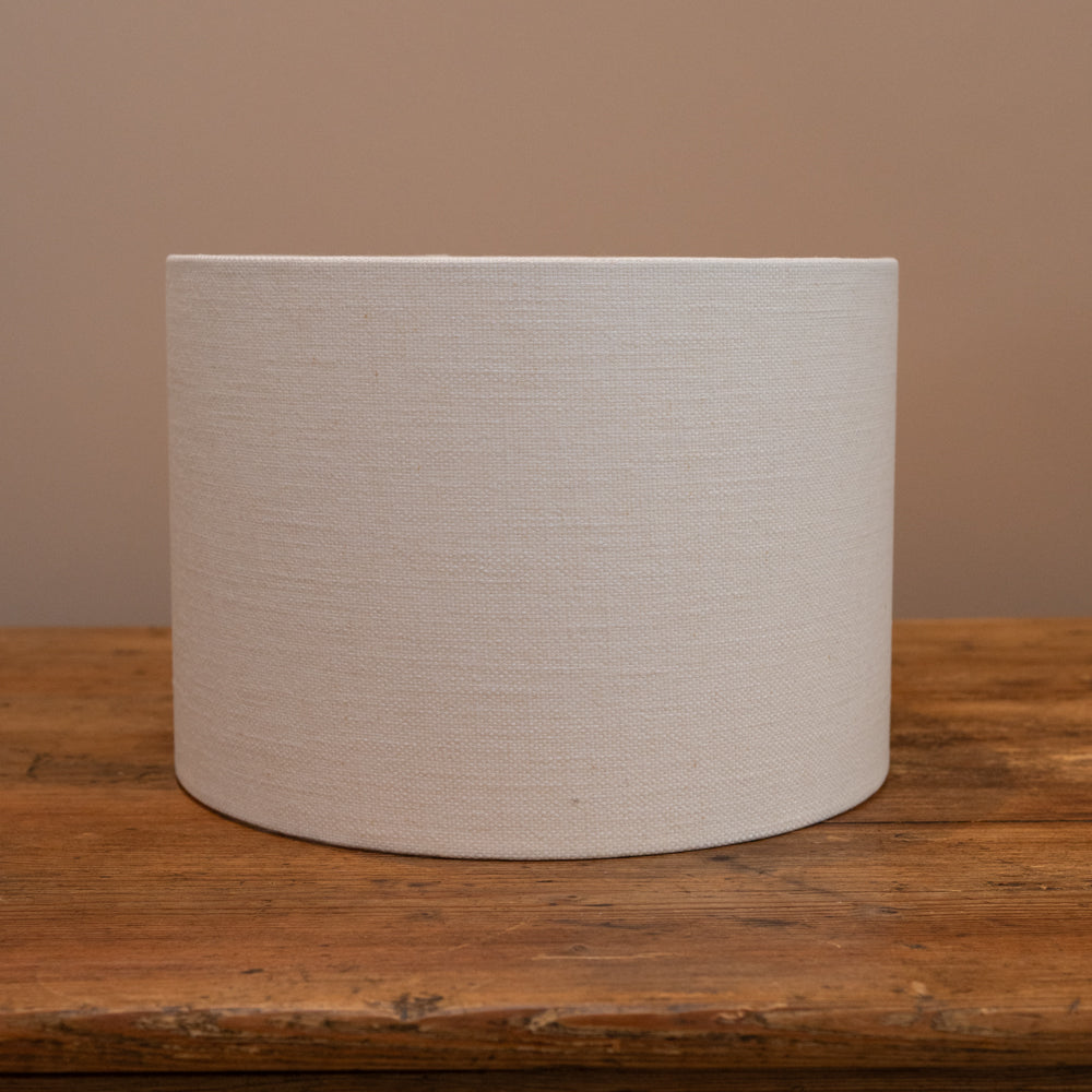 Irish Linen Drum Shade White