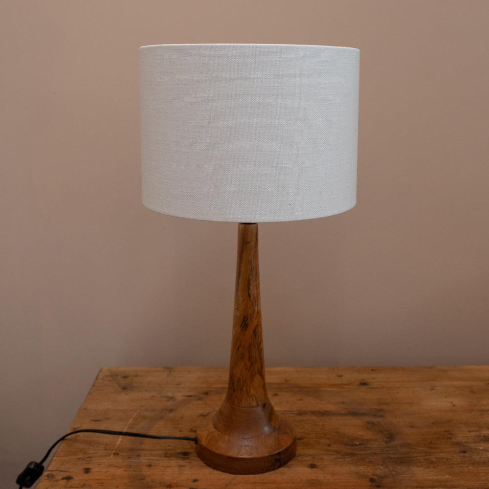 Irish Linen Drum Shade White