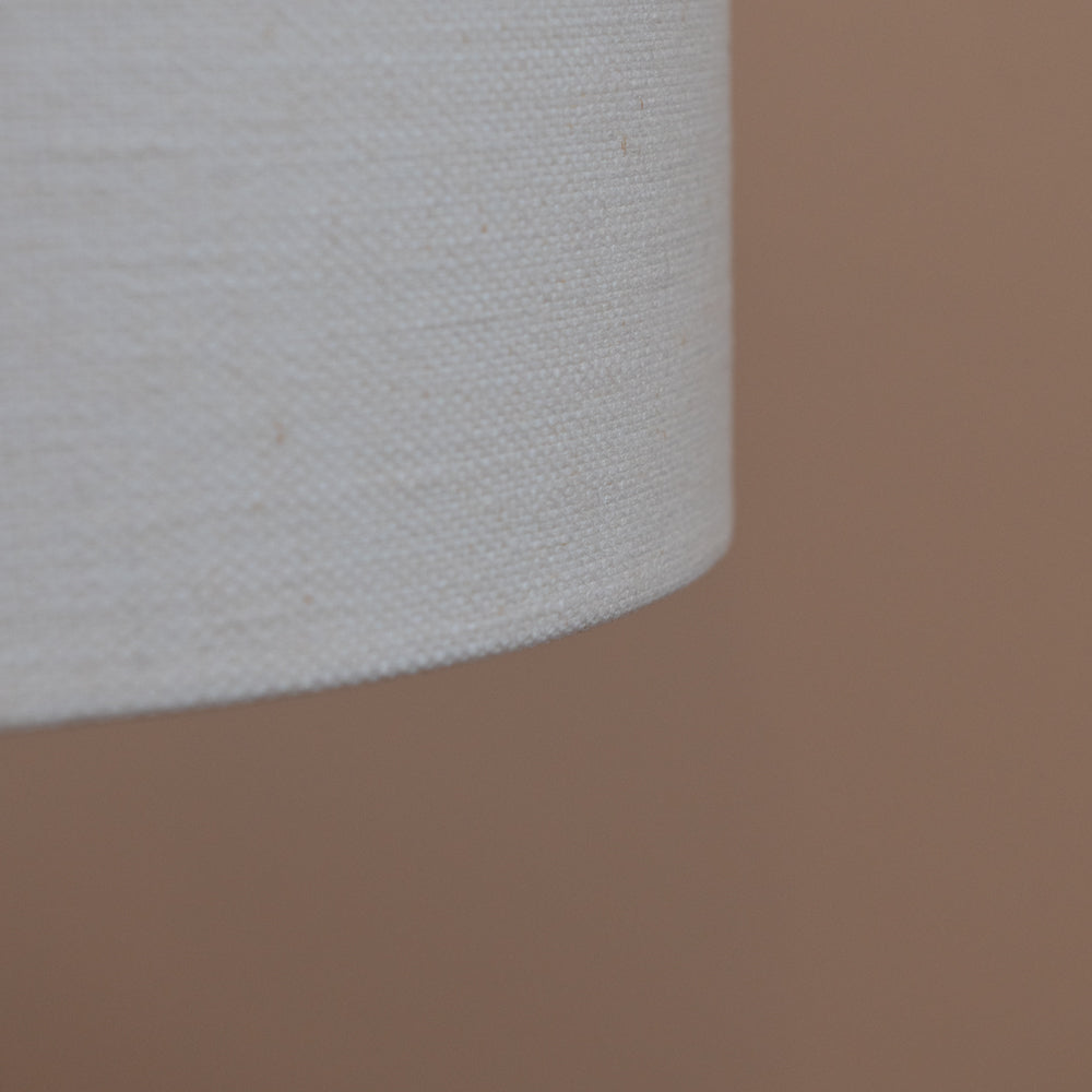 Irish Linen Drum Shade White