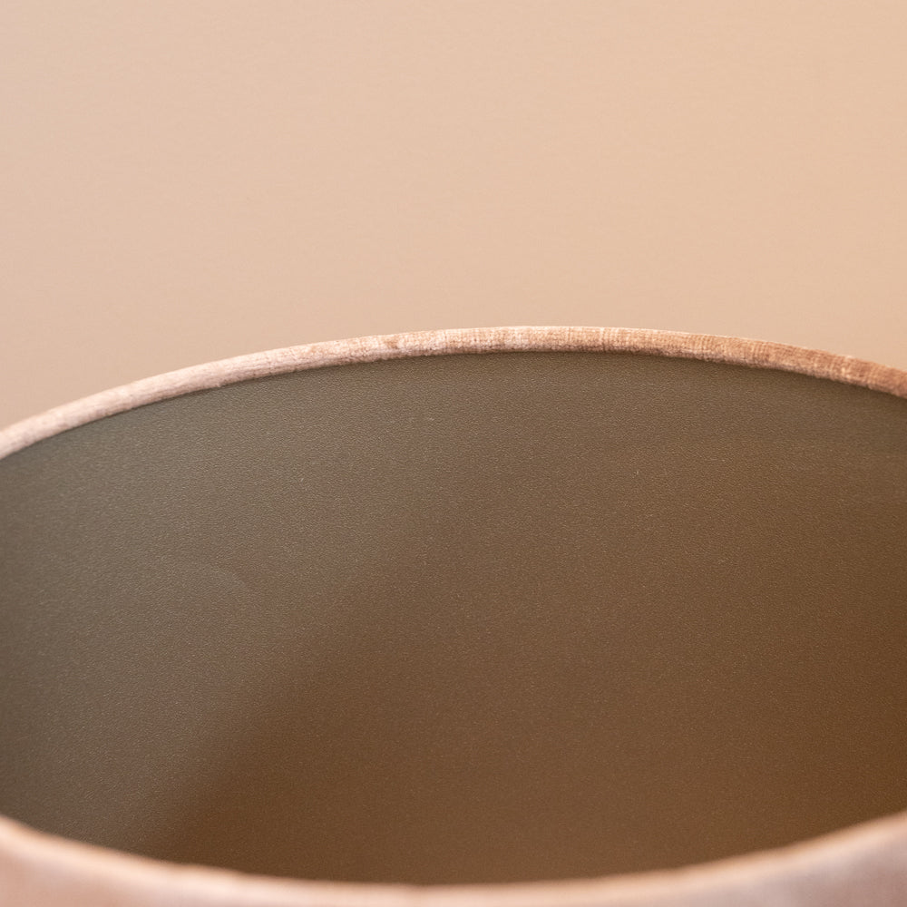Pink Velour Drum Shade
