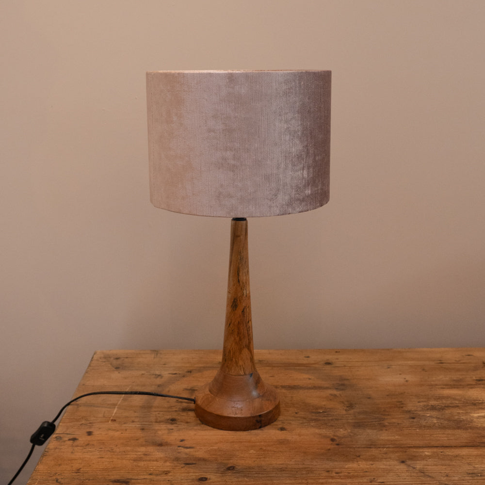 Pink Velour Drum Shade