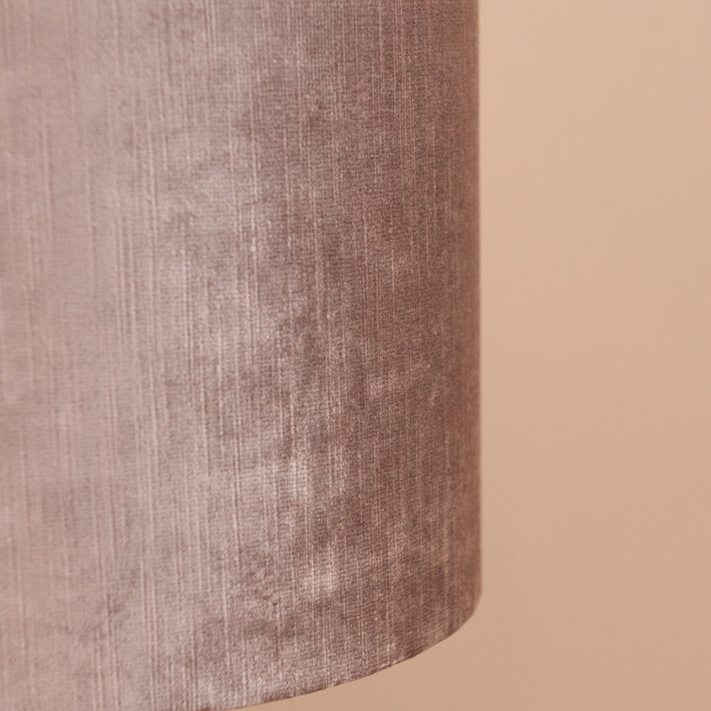 Pink Velour Drum Shade