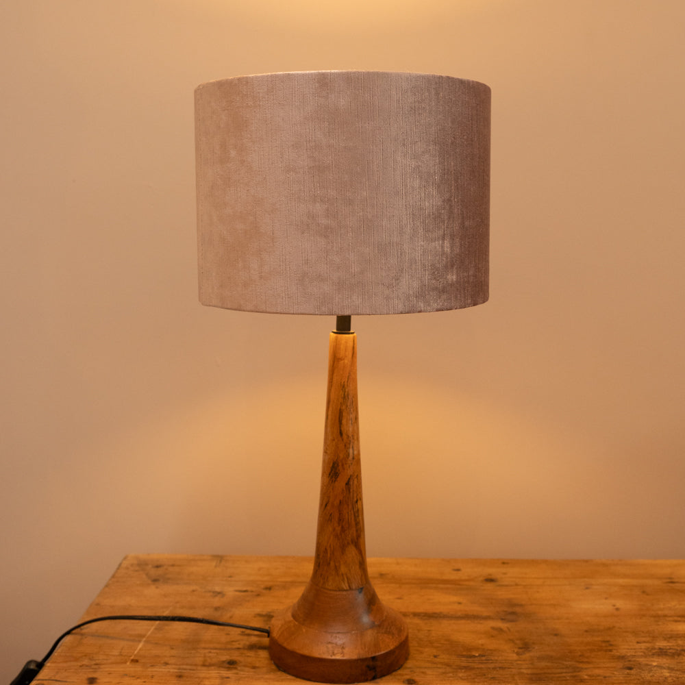 Pink Velour Drum Shade