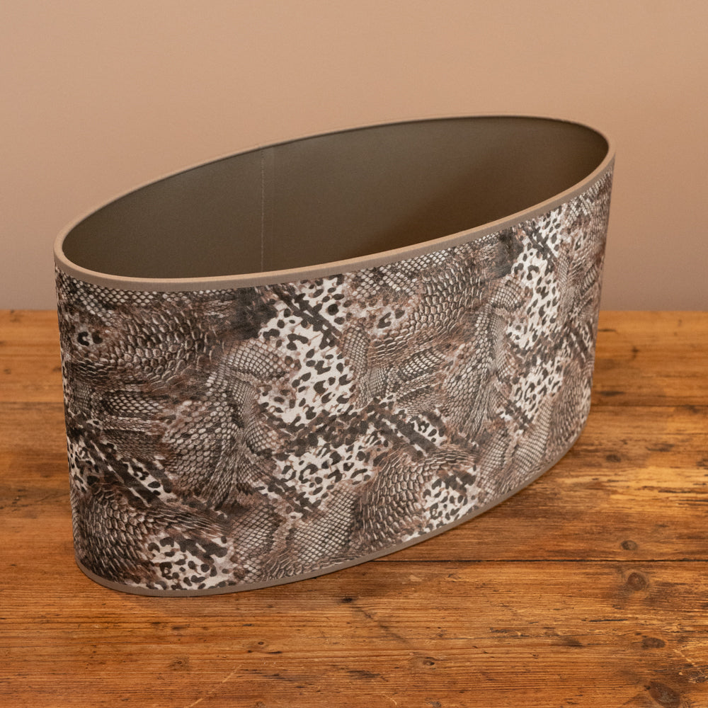 Keyon Brown Animal Velour Print Oval Shape