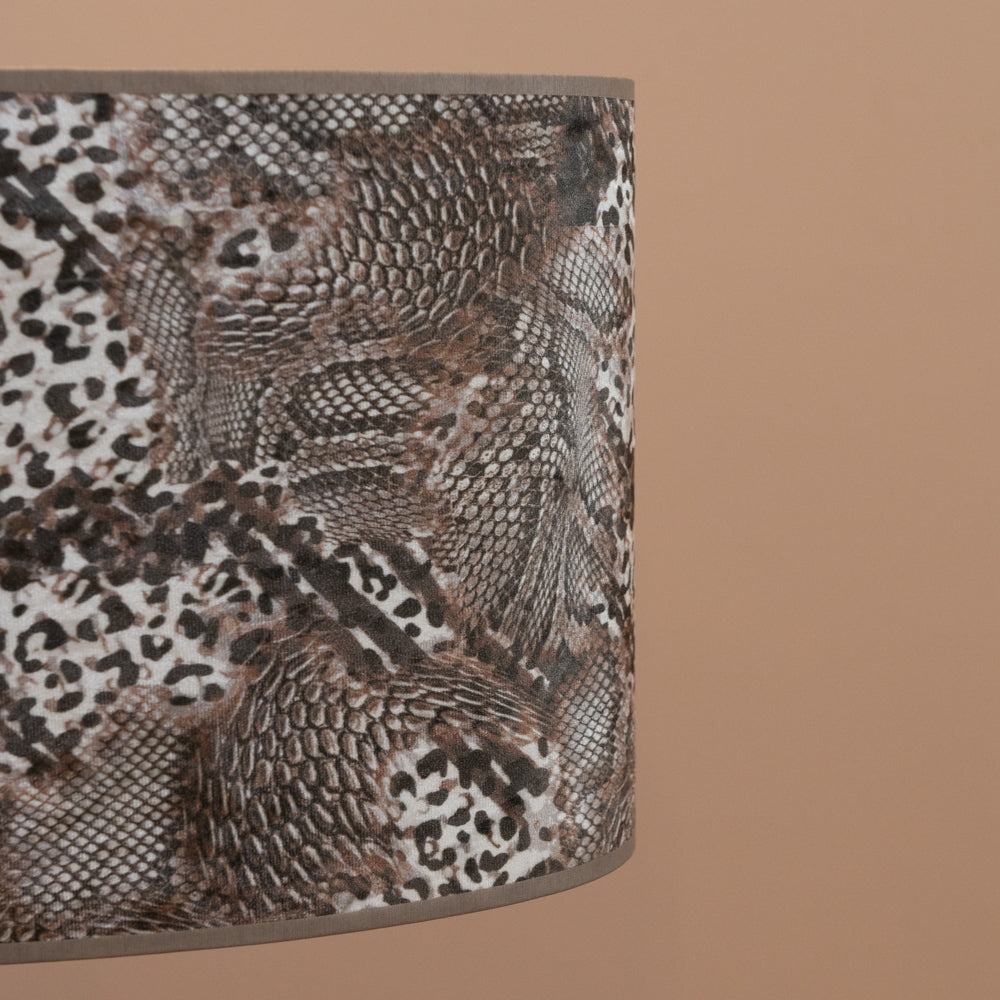 Keyon Brown Animal Velour Print Oval Shape