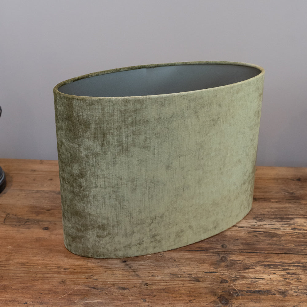 Olive Velour Oval Shade