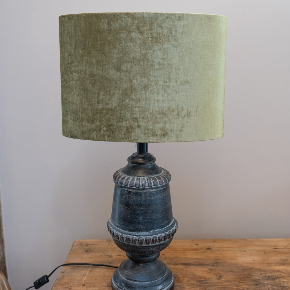 Olive Velour Oval Shade