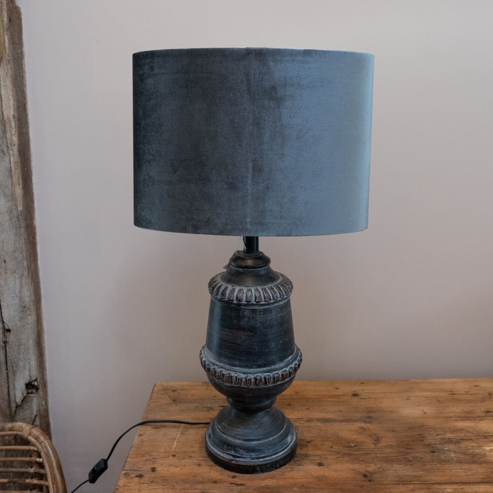 Grey Velour Oval Shade