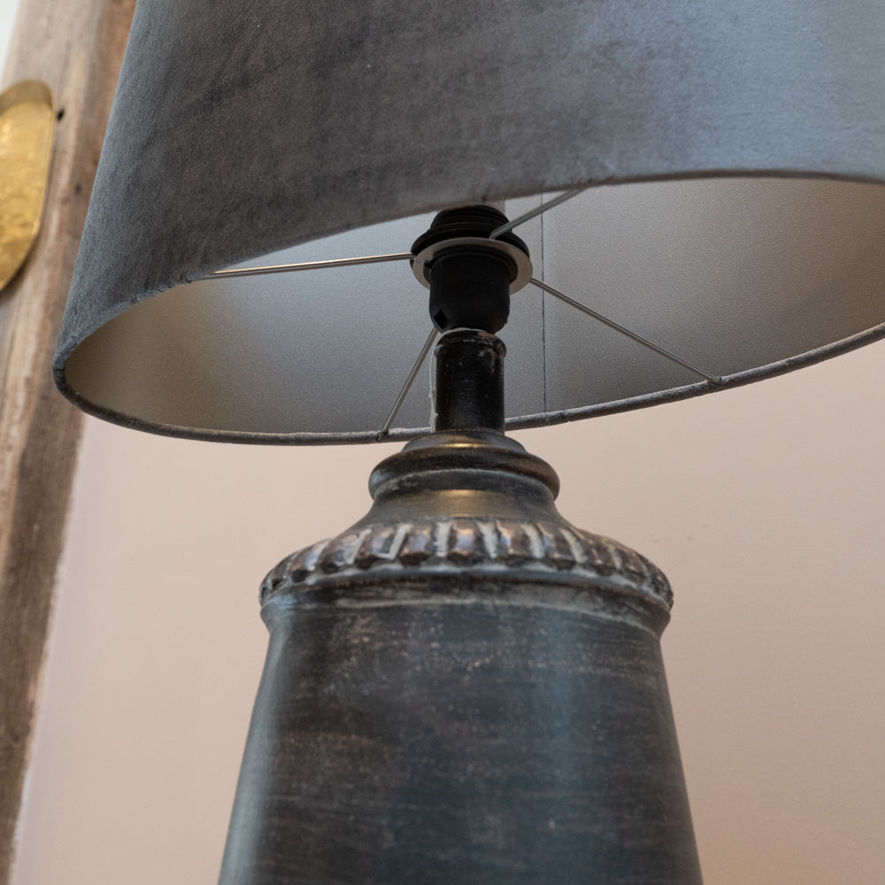 Grey Velour Oval Shade