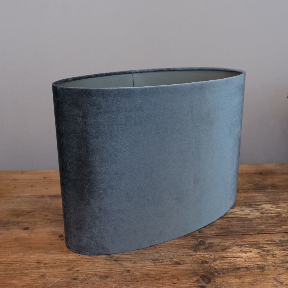 Grey Velour Oval Shade