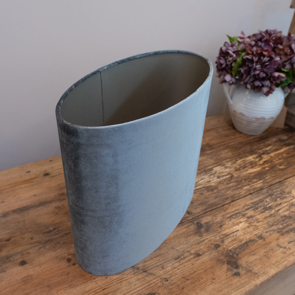 Grey Velour Oval Shade