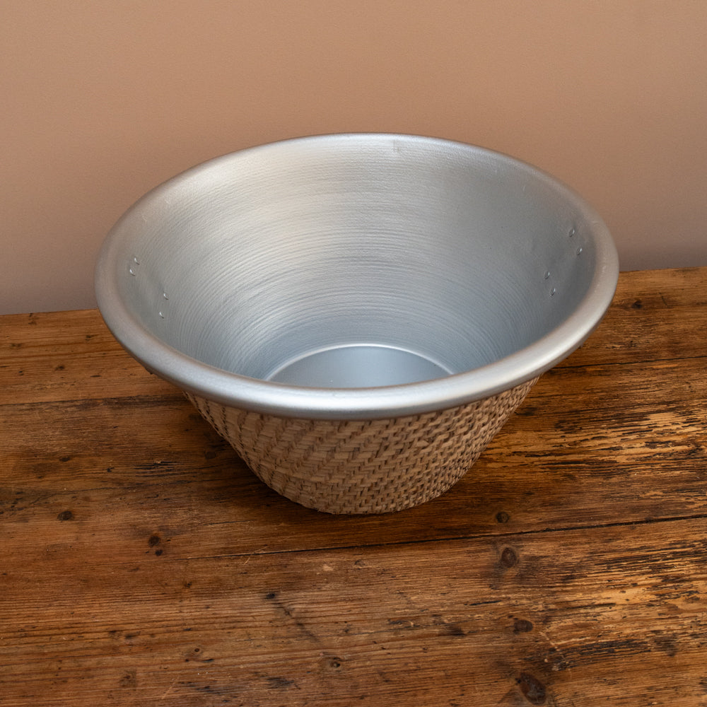 RATTAN CHAMPAGNE BUCKET WITH ALUMINIUM LINER
