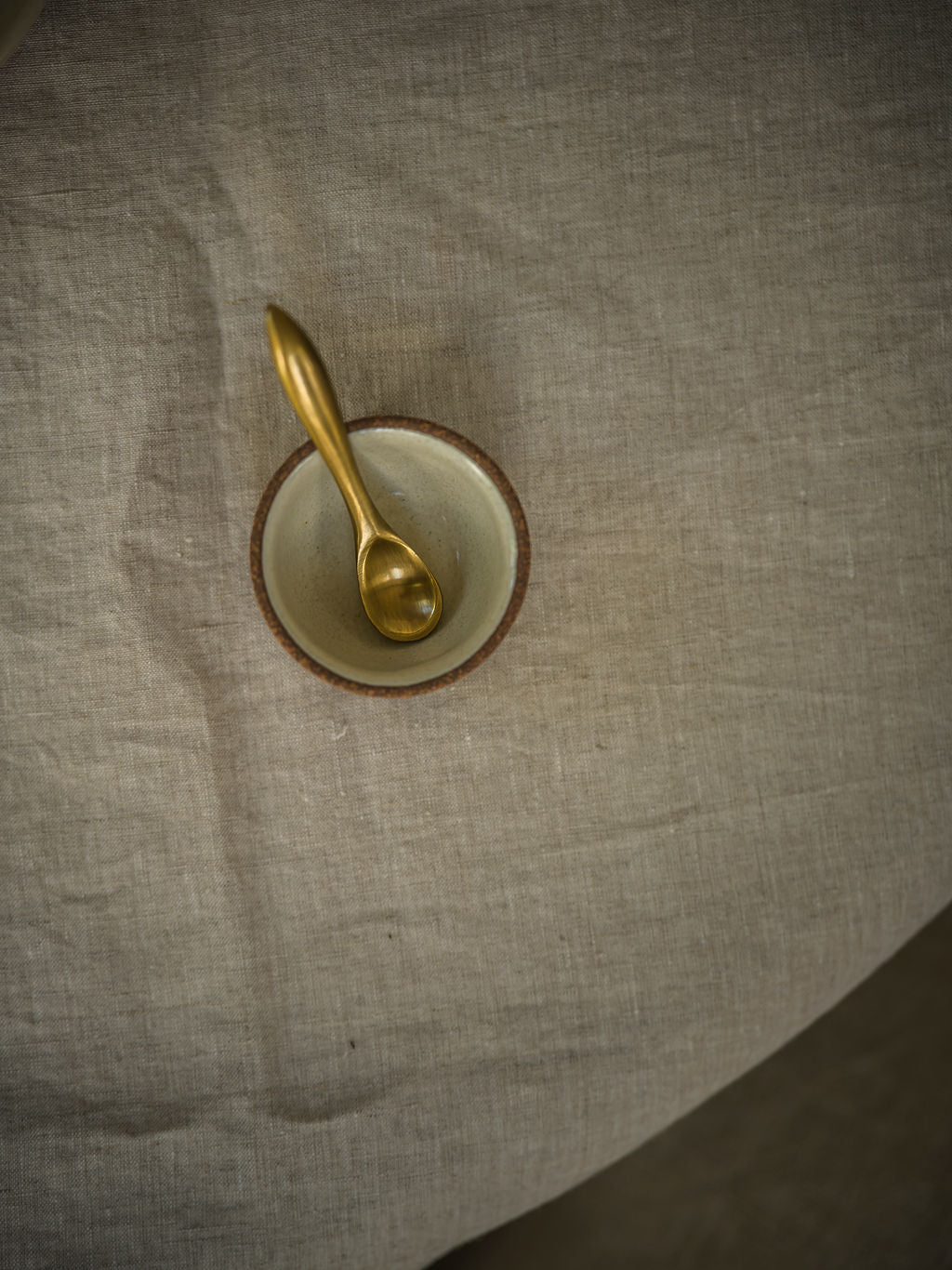 Antique Brass Curved Spoon