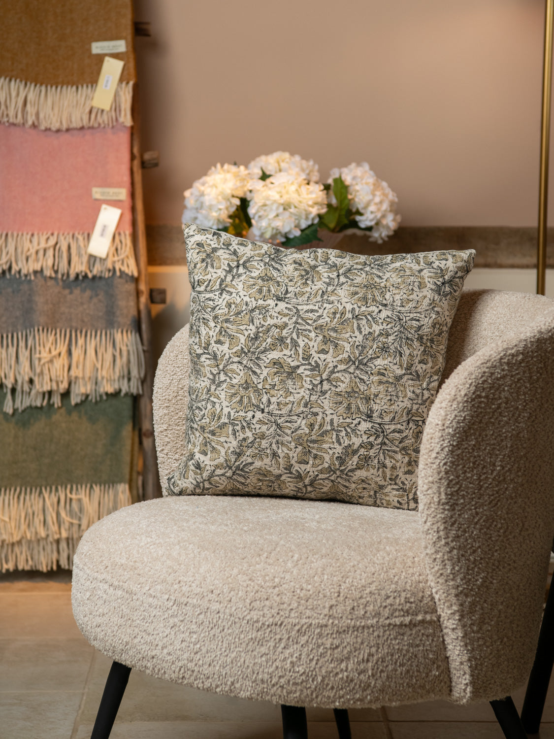 CLARENDON BOTANICAL OLIVE 45CM CUSHION