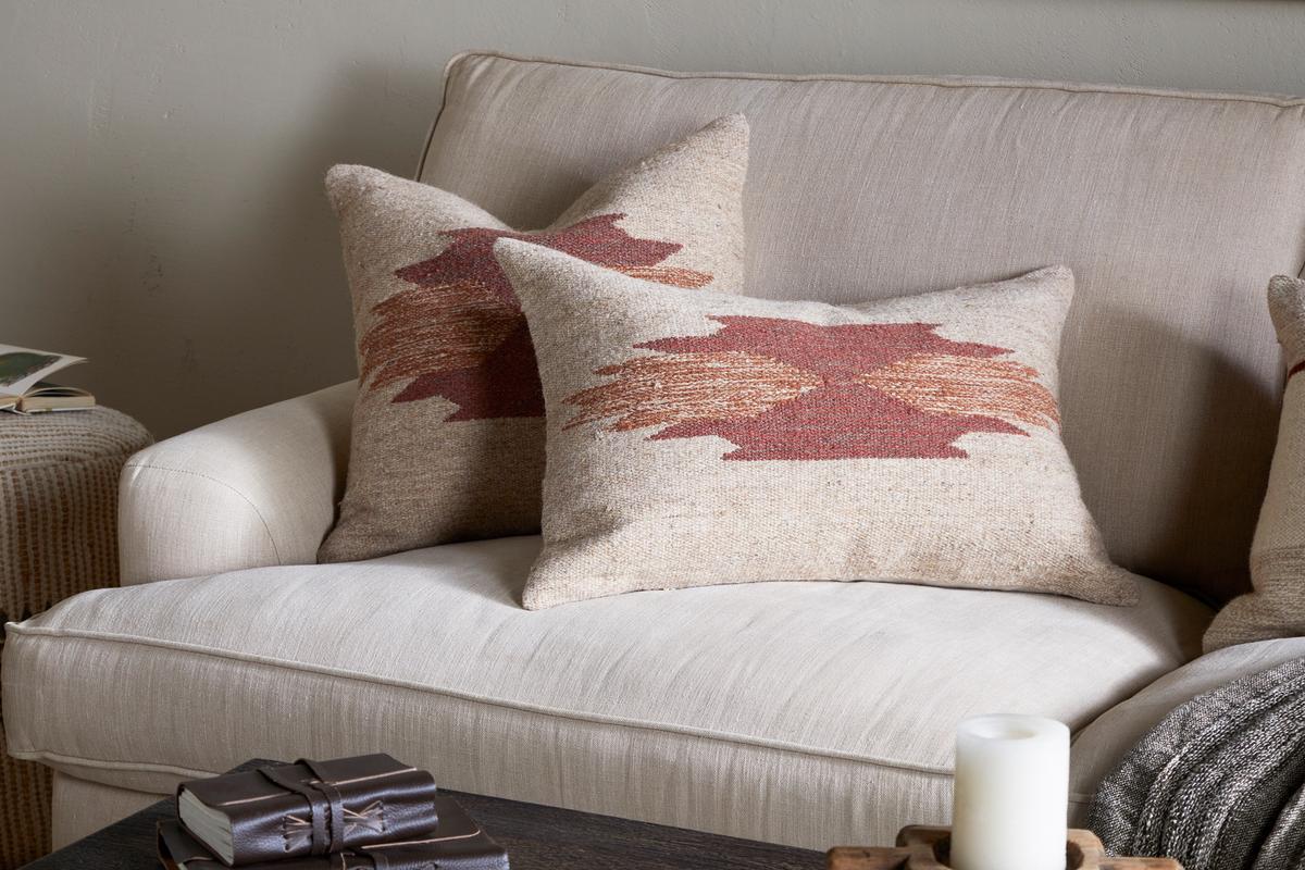 NKUKU - Kabir Wool Cushion Cover - Rust - 2 Sizes