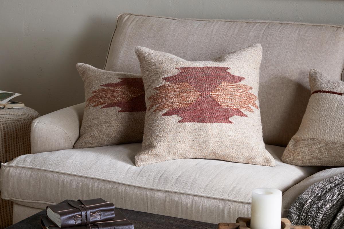 NKUKU - Kabir Wool Cushion Cover - Rust - 2 Sizes