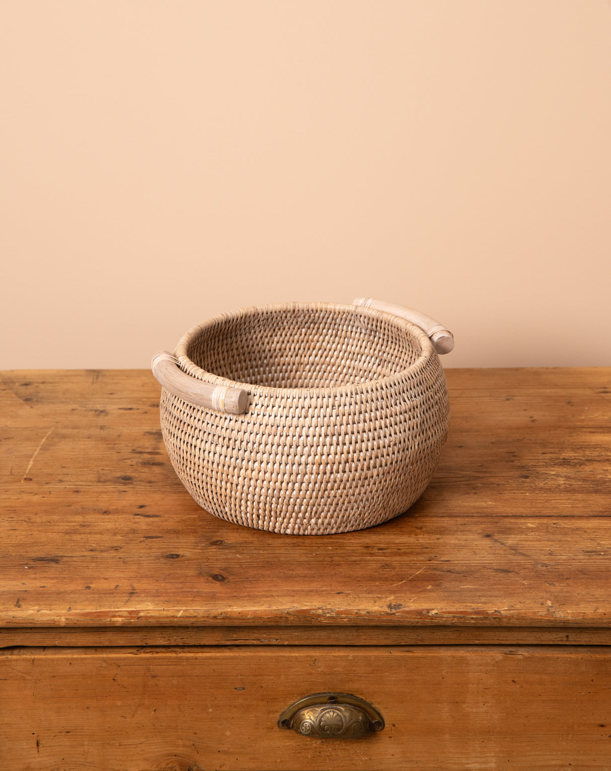 Round Rattan  Basket with Handles - 3 sizes