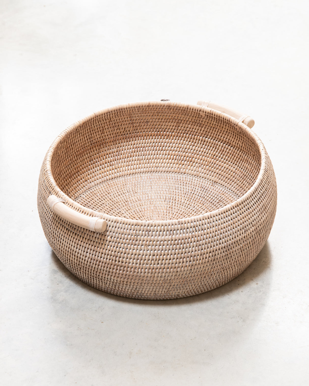 Round Rattan  Basket with Handles - 3 sizes