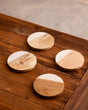 artisan hand made coasters mango wood and marble