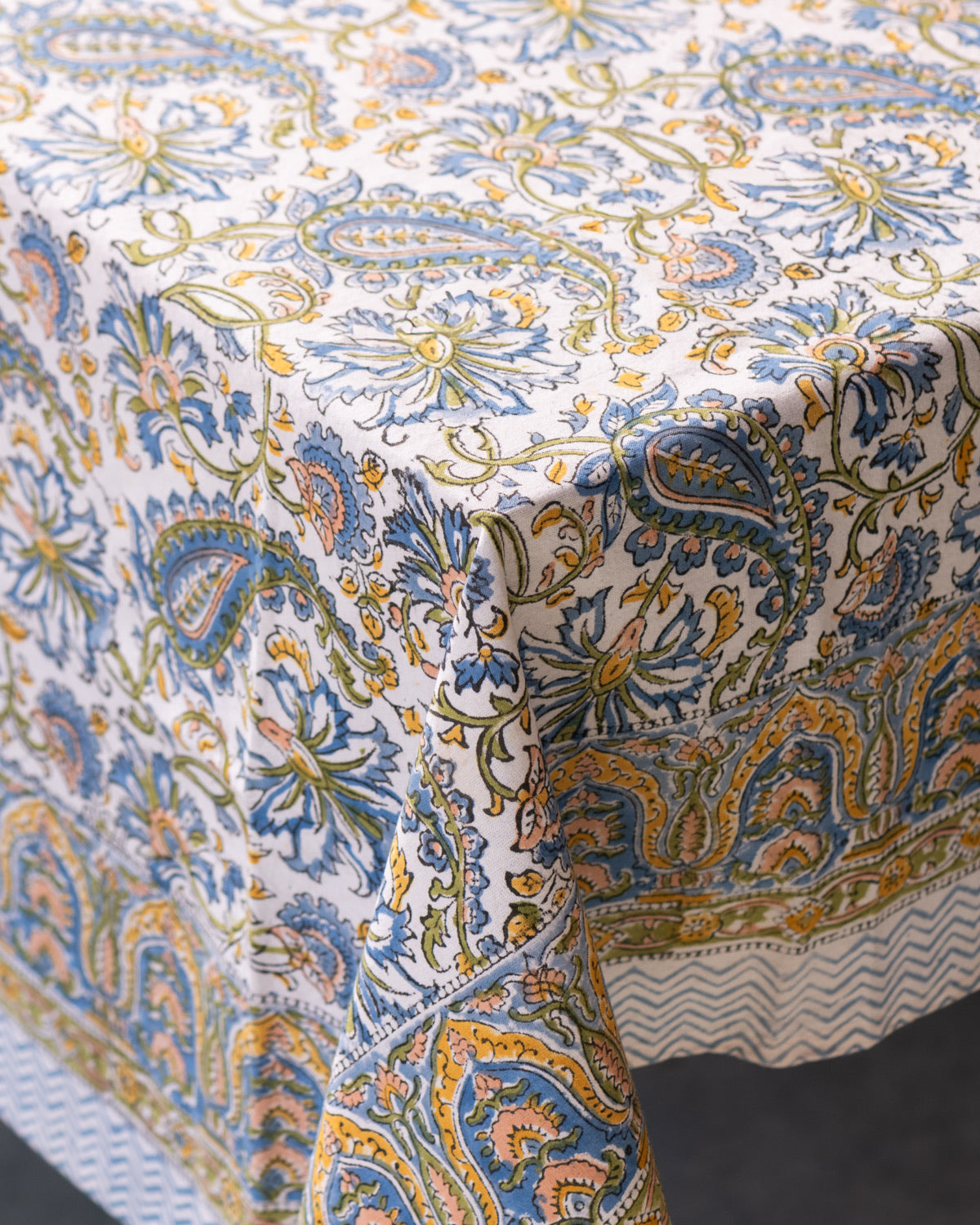 Lilli Cotton Hand Block Printed Tablecloth