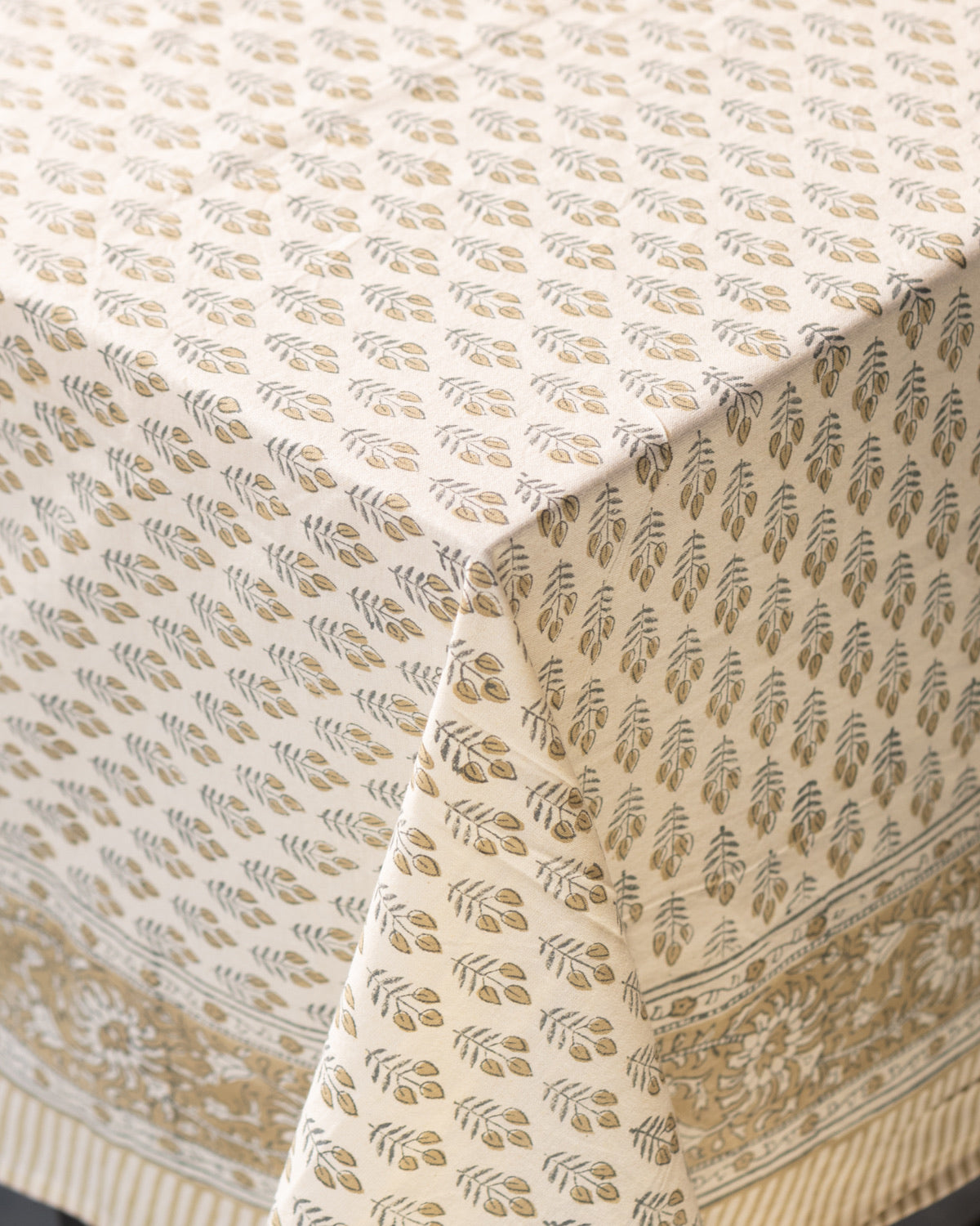 Amber Cotton Hand Block Printed Tablecloth