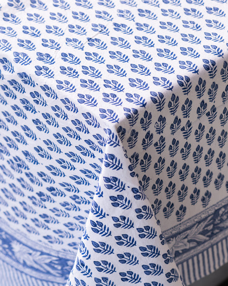 NEW - Samudra Cotton Hand Block Printed Tablecloth - 2 sizes available
