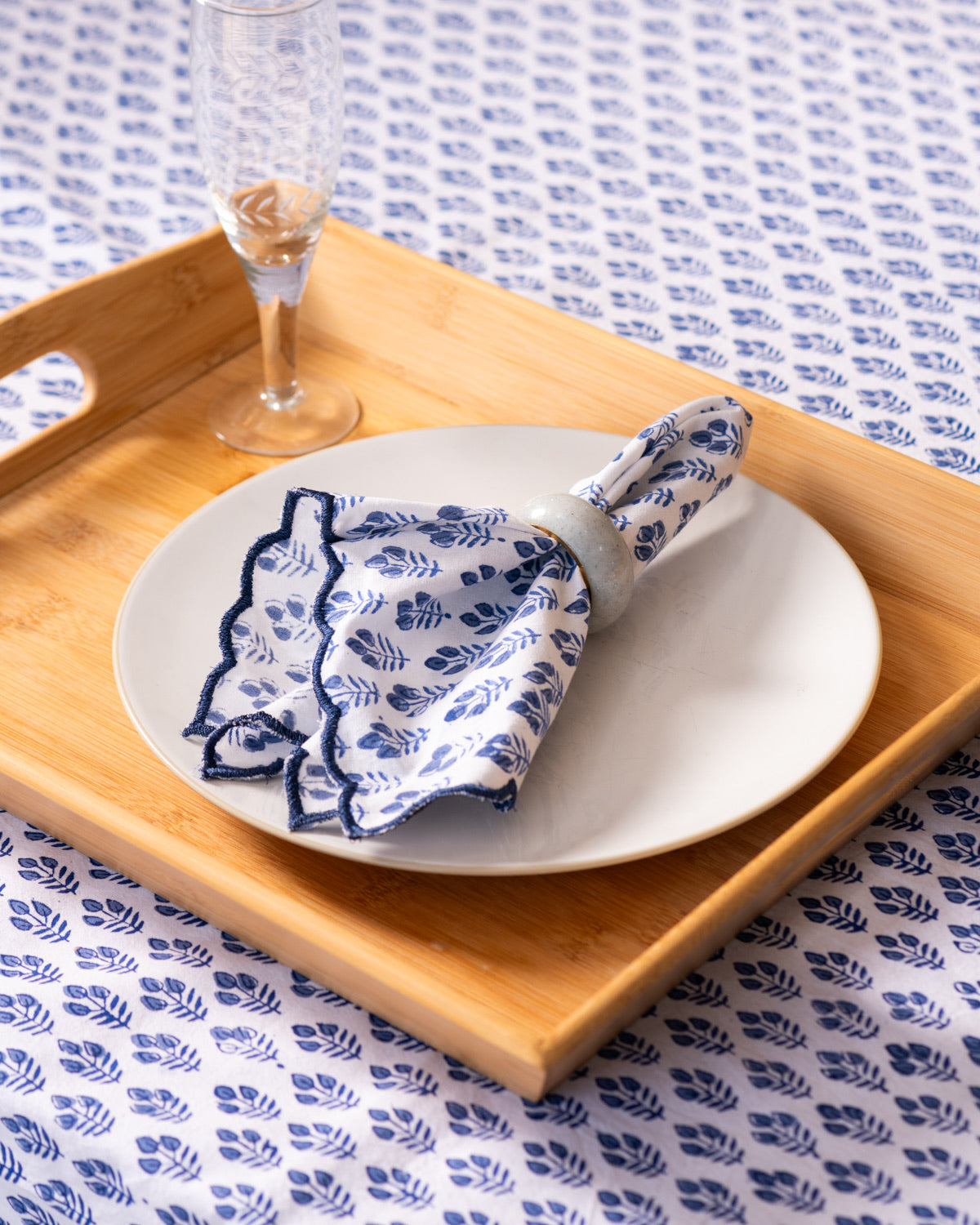 Samudra Hand Block Print Napkin S/4